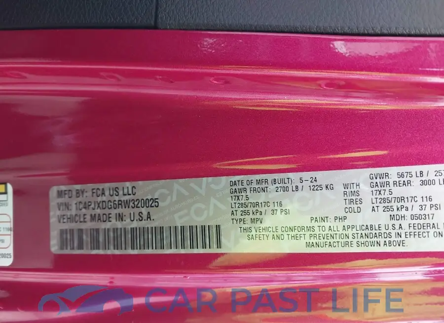 1C4PJXDG6RW320025# 9
