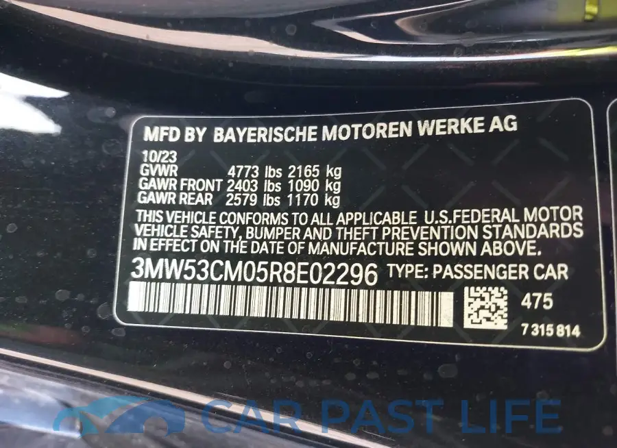 3MW53CM05R8E02296# 9