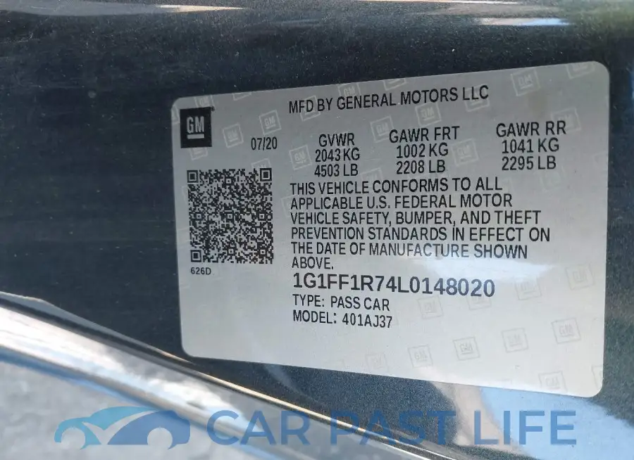 1G1FF1R74L0148020# 9