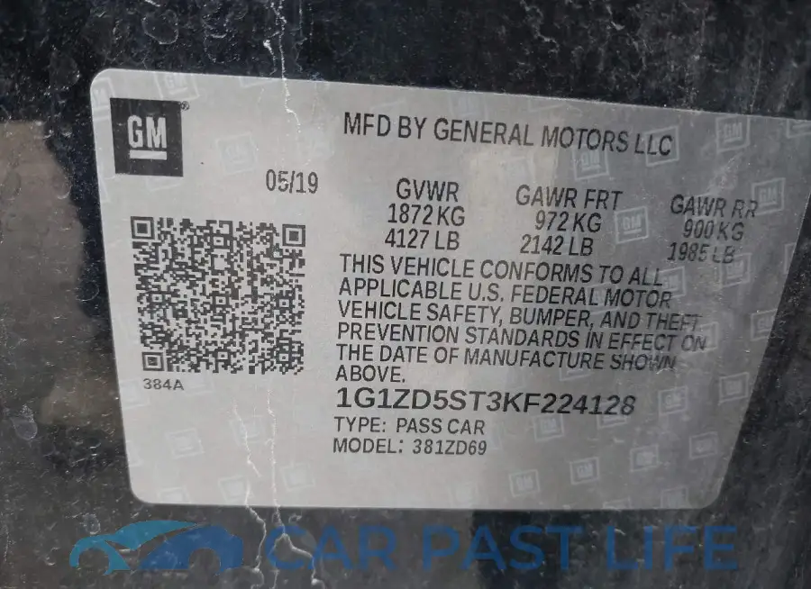 1G1ZD5ST3KF224128# 9