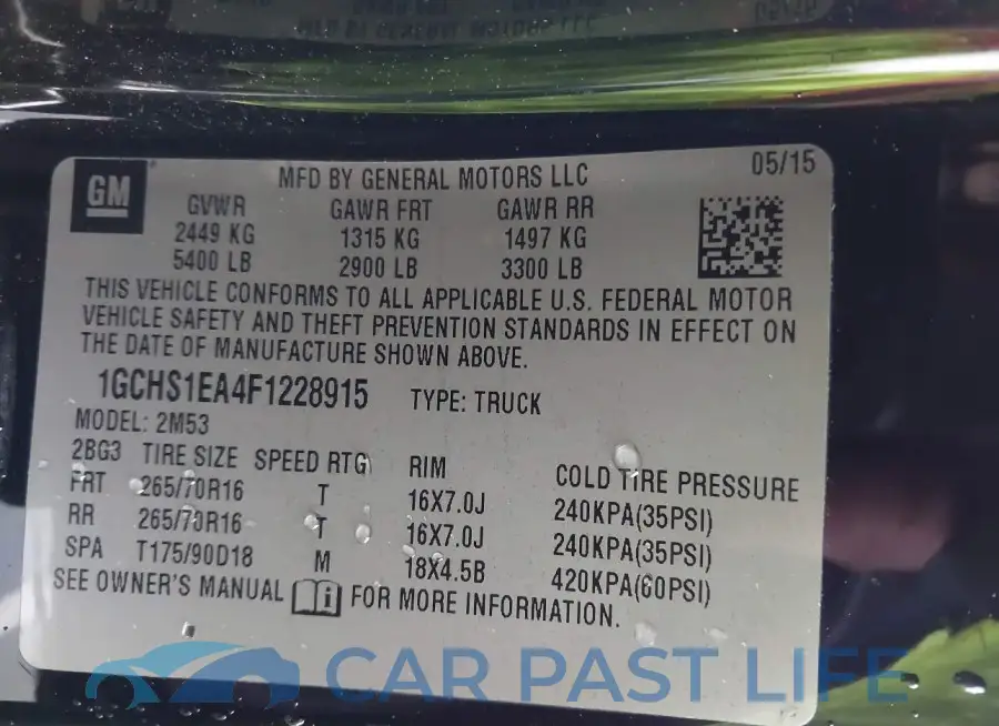 1GCHS1EA4F1228915# 9