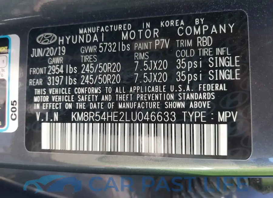 KM8R54HE2LU046633# 9