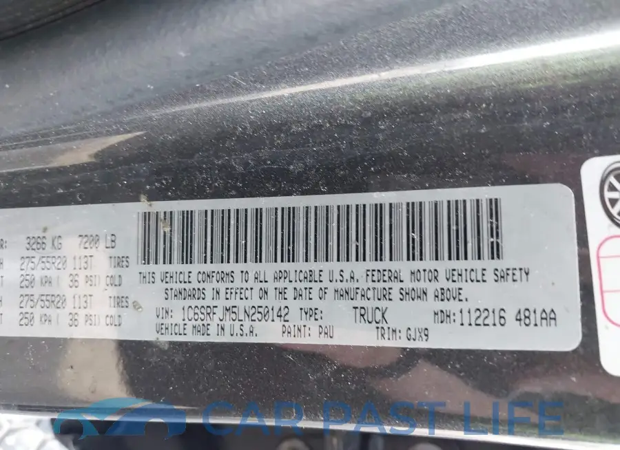 1C6SRFJM5LN250142# 9
