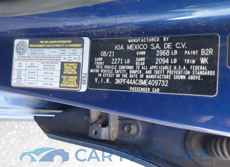 3KPF44AC8ME409732# 9