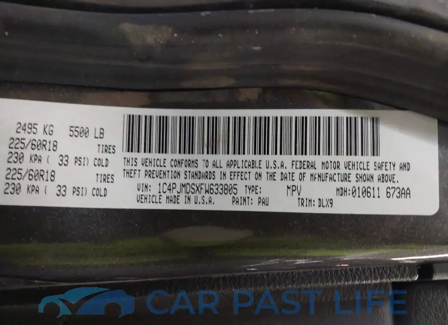 1C4PJMDSXFW633805# 9