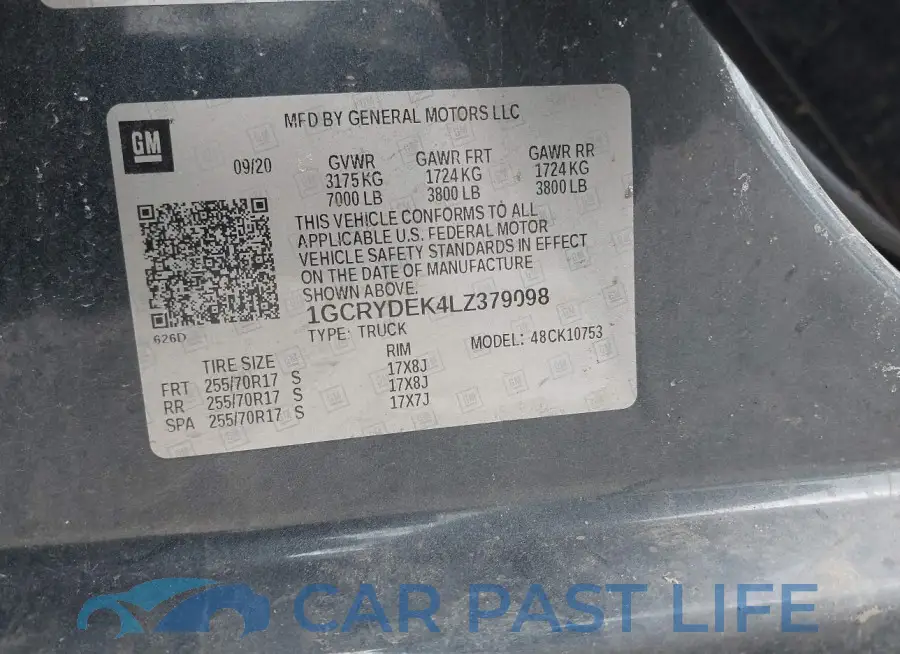 1GCRYDEK4LZ379098# 9