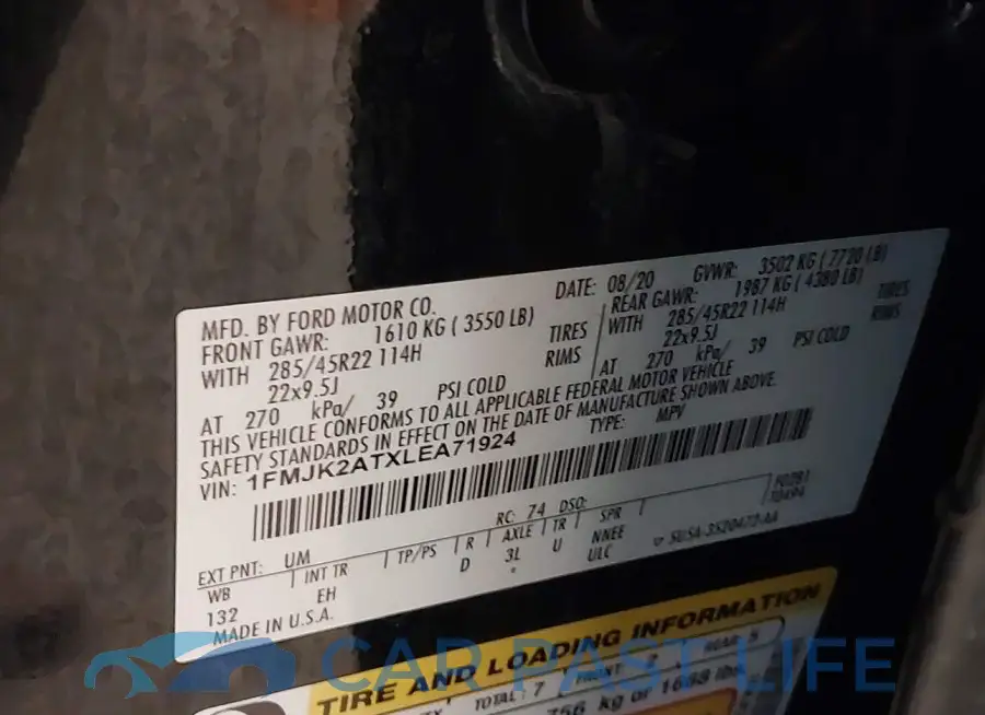 1FMJK2ATXLEA71924# 9