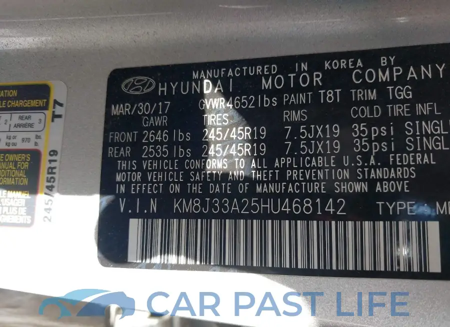 KM8J33A25HU468142# 9