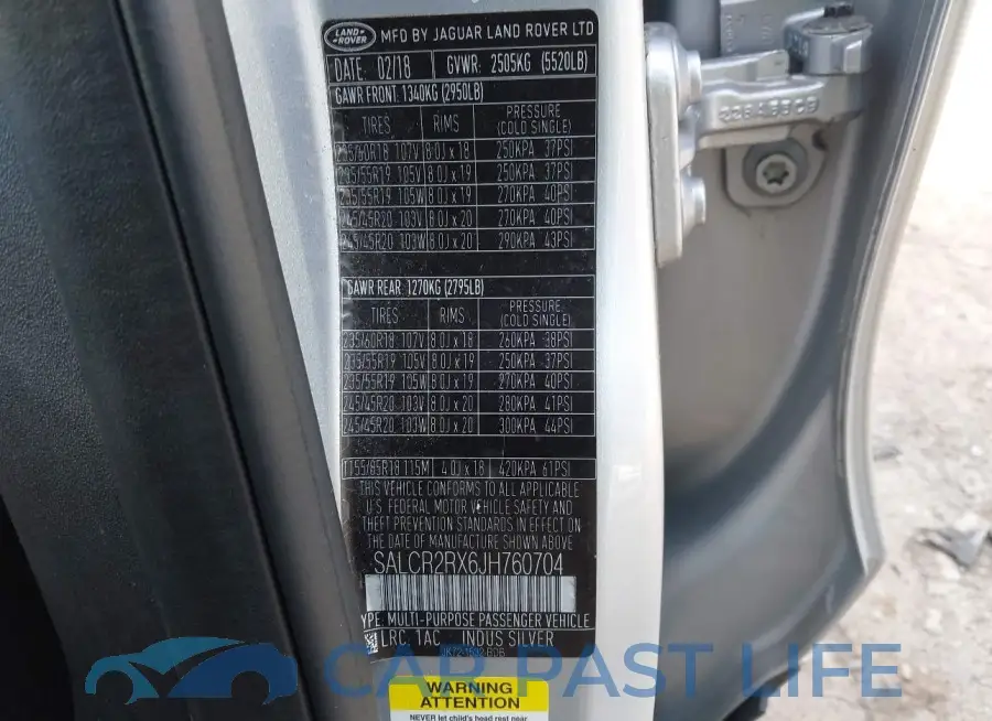 SALCR2RX6JH760704# 9