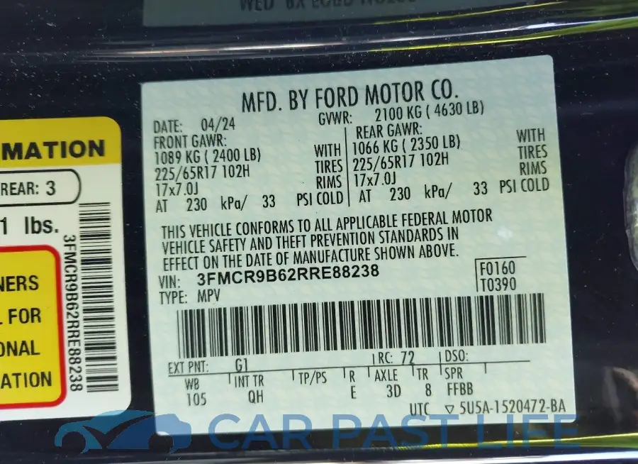 3FMCR9B62RRE88238# 9