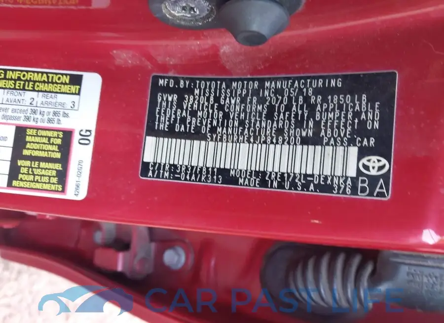 5YFBURHE4JP848200# 9
