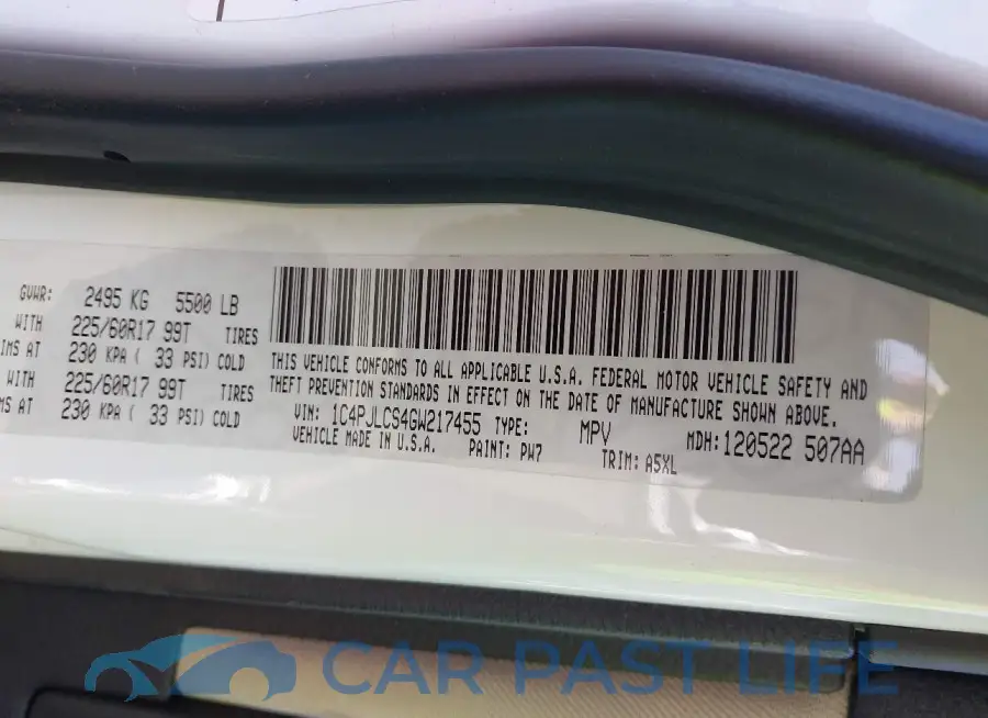 1C4PJLCS4GW217455# 9