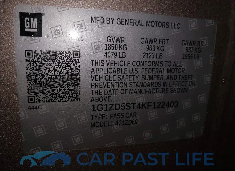 1G1ZD5ST4KF122403# 9