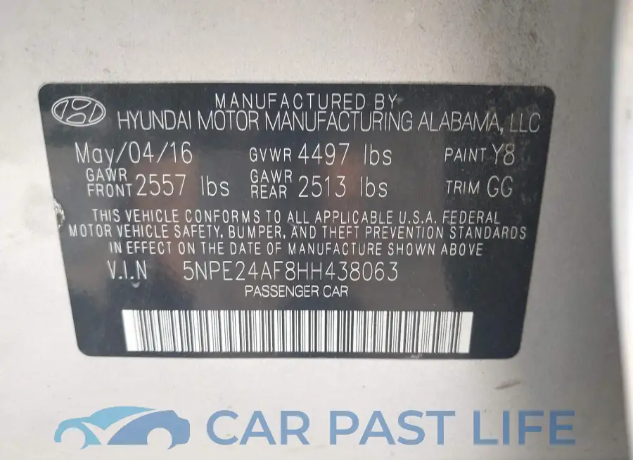 5NPE24AF8HH438063# 9