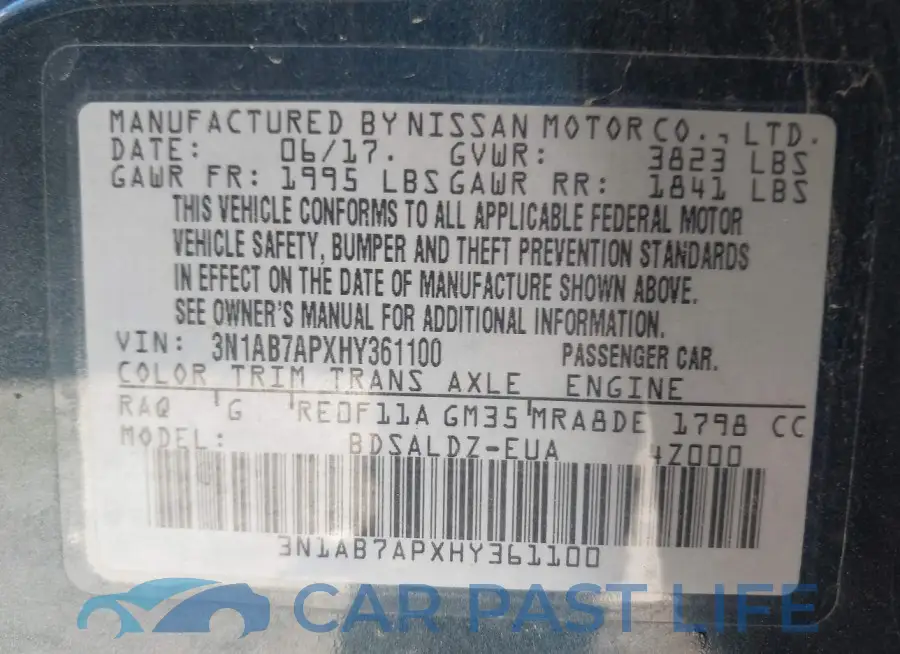 3N1AB7APXHY361100# 9