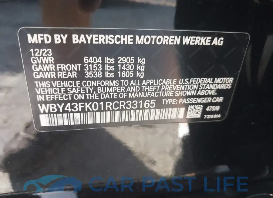 WBY43FK01RCR33165# 9
