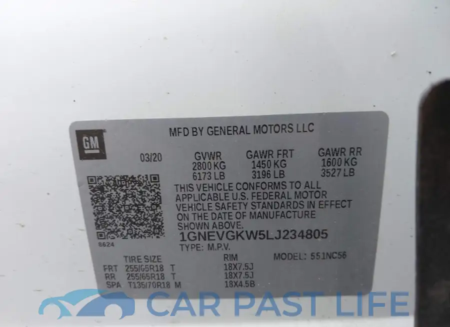 1GNEVGKW5LJ234805# 9