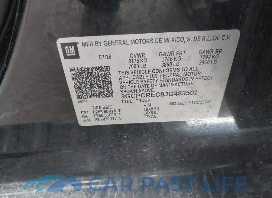 3GCPCREC9JG483501# 9