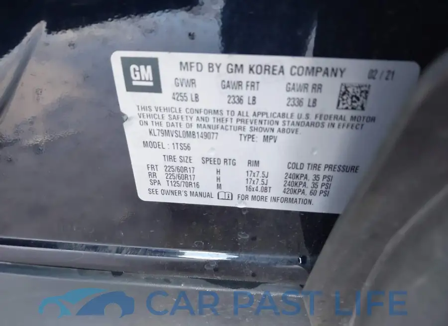KL79MVSL0MB149077# 9
