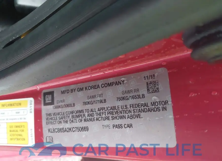 KL8CB6SA2KC750669# 9
