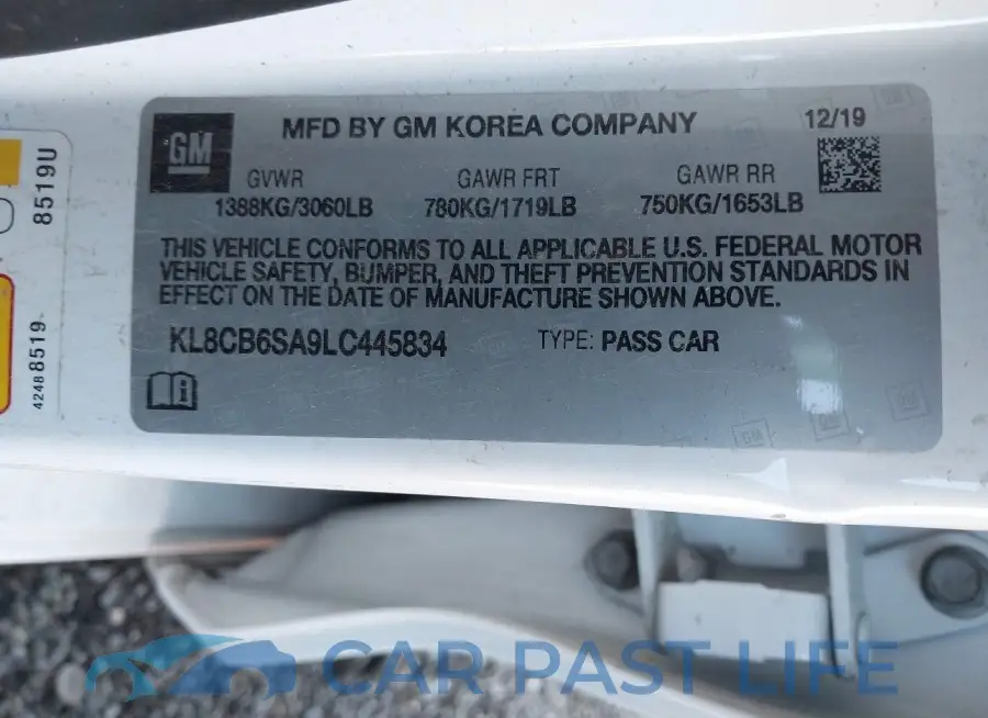 KL8CB6SA9LC445834# 9
