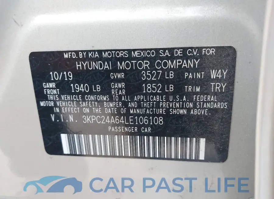 3KPC24A64LE106108# 9