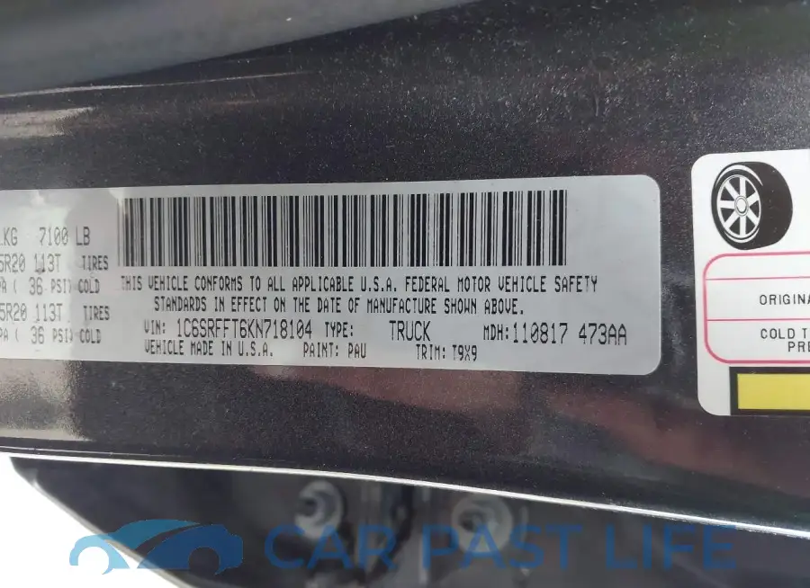 1C6SRFFT6KN718104# 9
