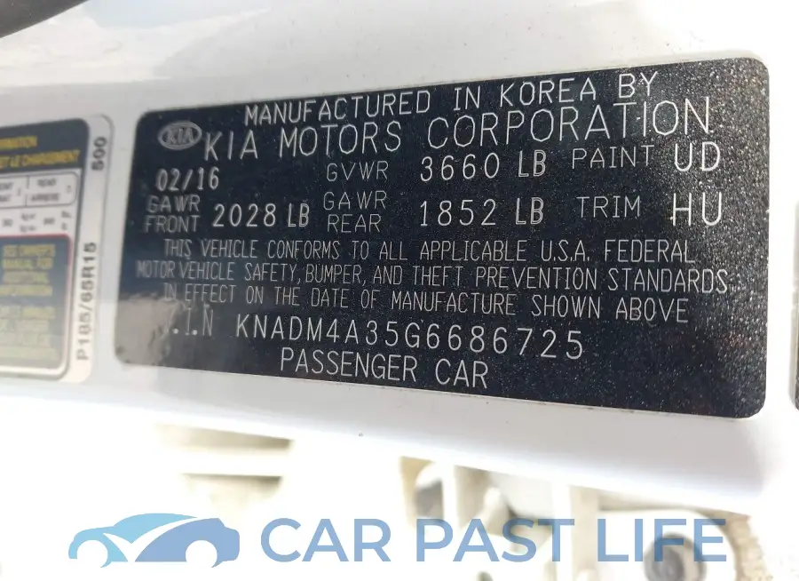 KNADM4A35G6686725# 9