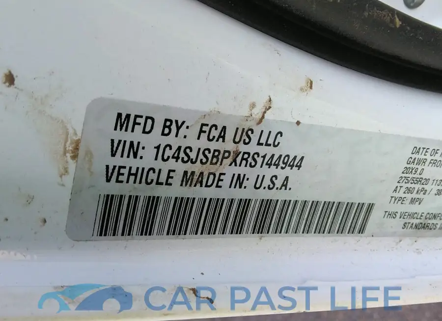 1C4SJSBPXRS144944# 9