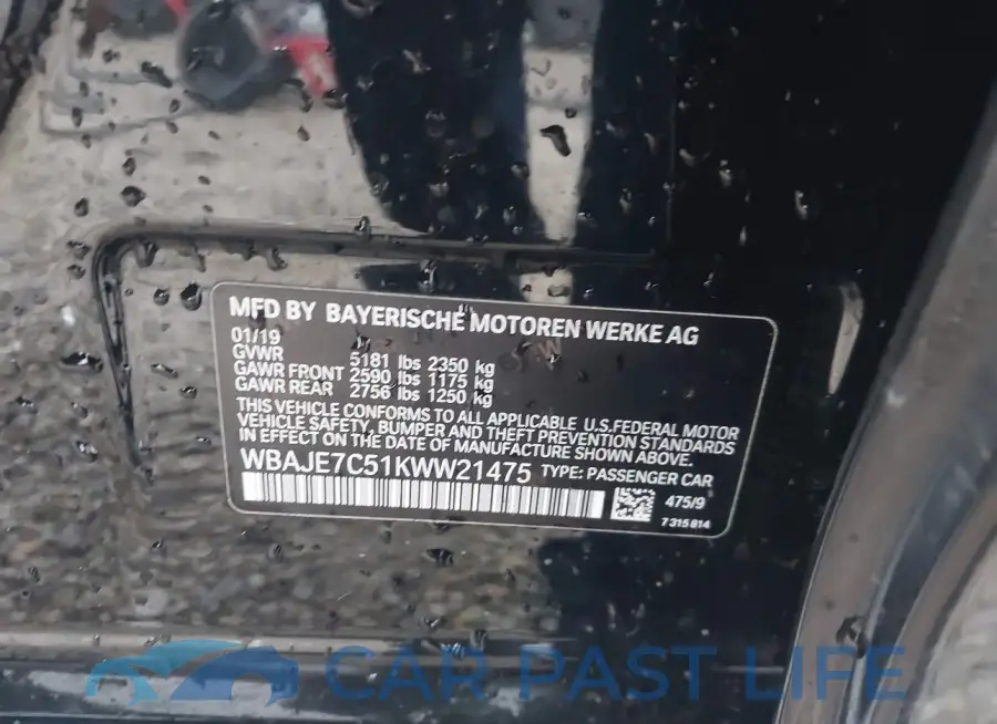 WBAJE7C51KWW21475# 9