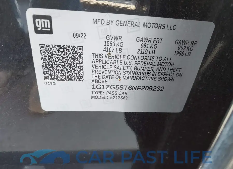 1G1ZG5ST6NF209232# 9