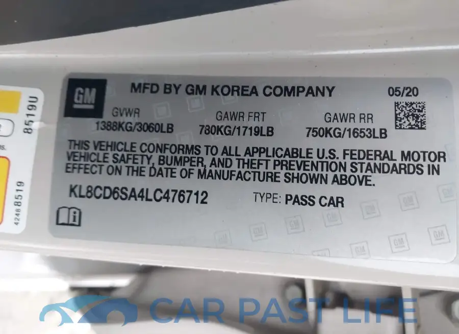 KL8CD6SA4LC476712# 9