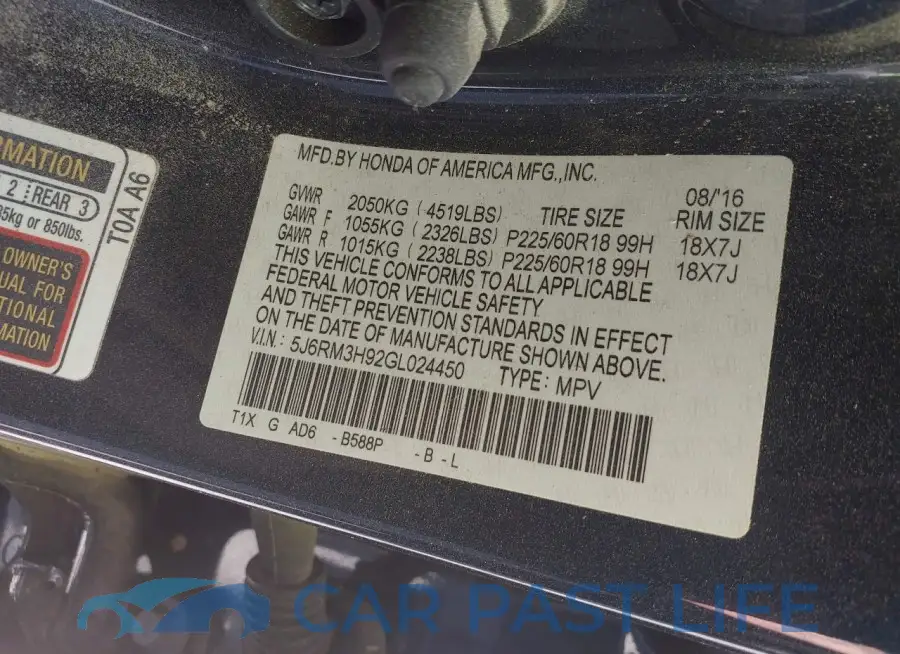 5J6RM3H92GL024450# 9