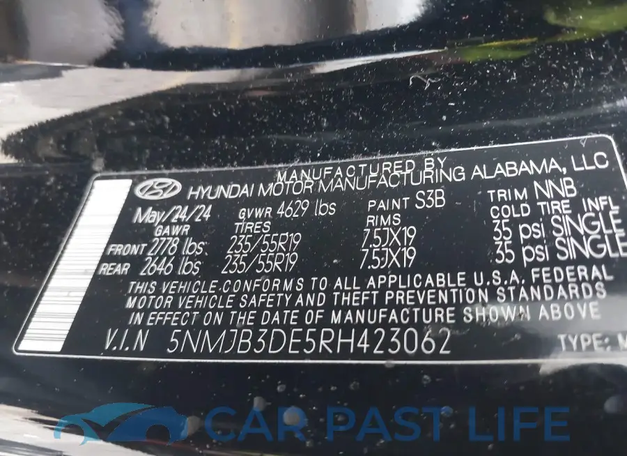 5NMJB3DE5RH423062# 9