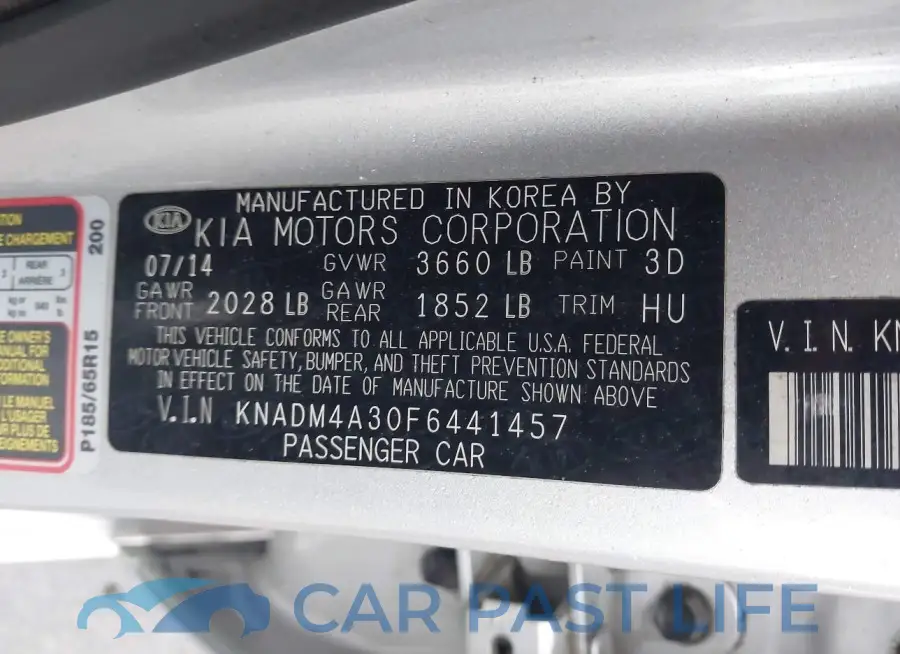 KNADM4A30F6441457# 9