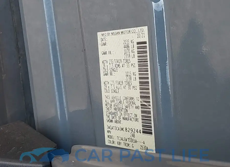 5N1AT3CA5MC829244# 9