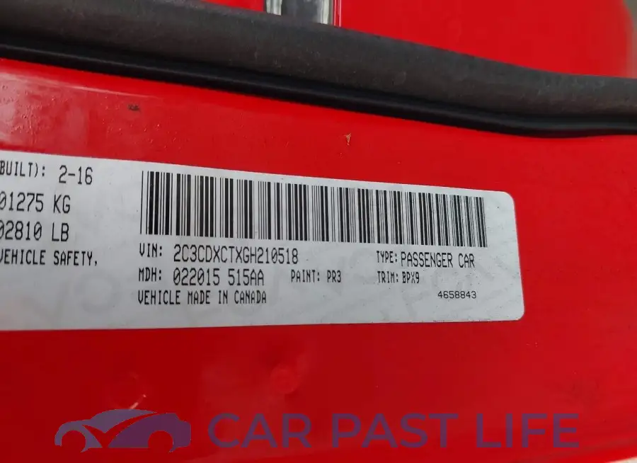 2C3CDXCTXGH210518# 9