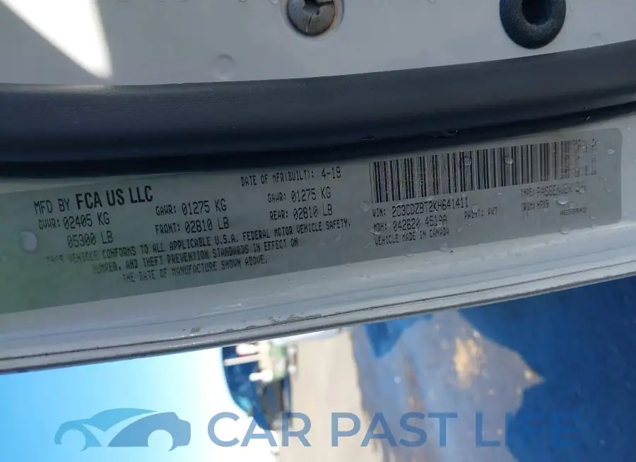 2C3CDZBT2KH641411# 9