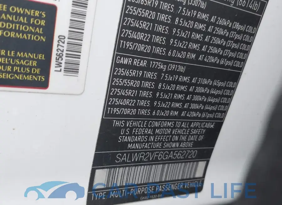 SALWR2VF6GA562720# 9