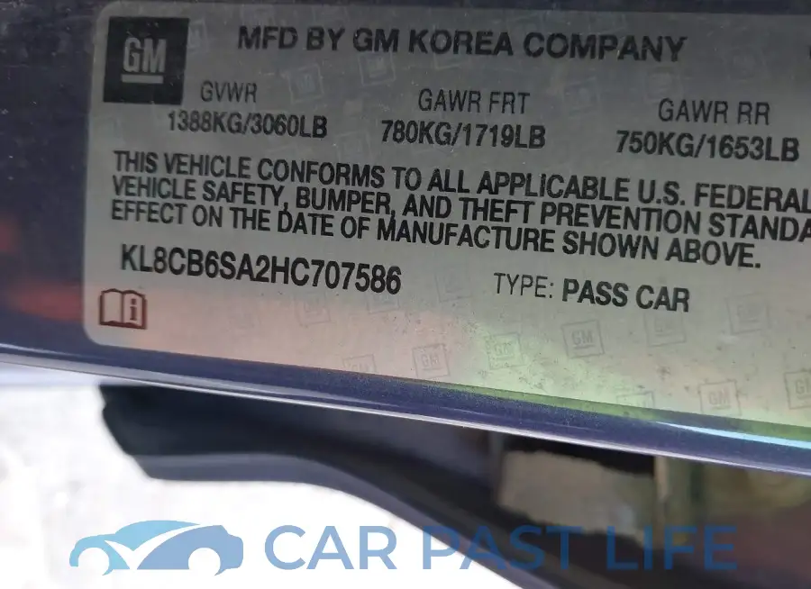 KL8CB6SA2HC707586# 9
