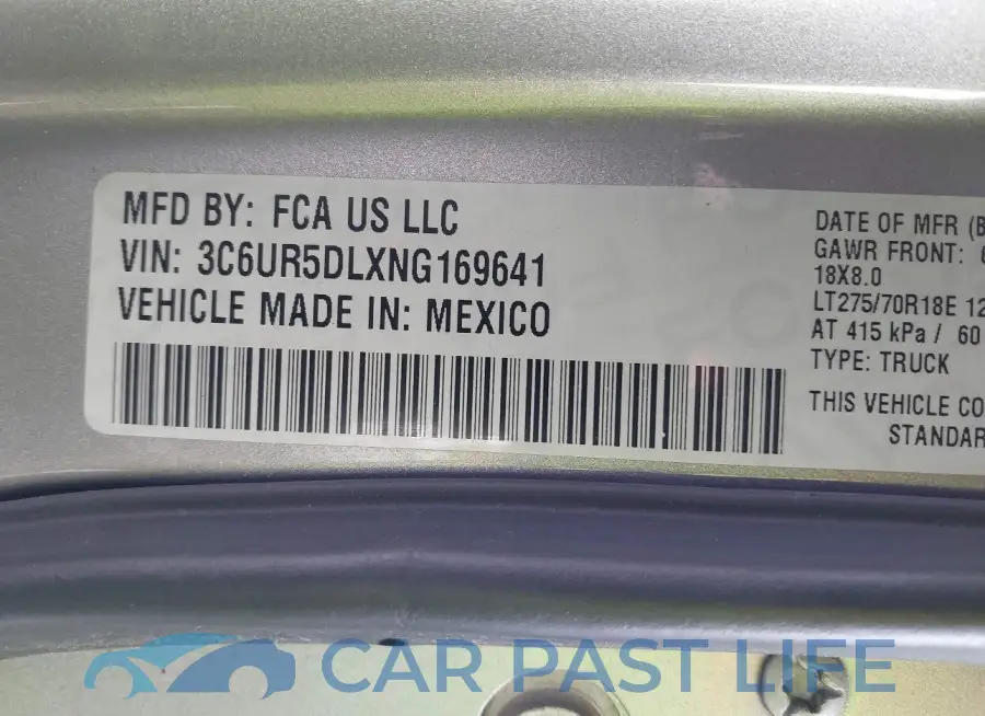 3C6UR5DLXNG169641# 9