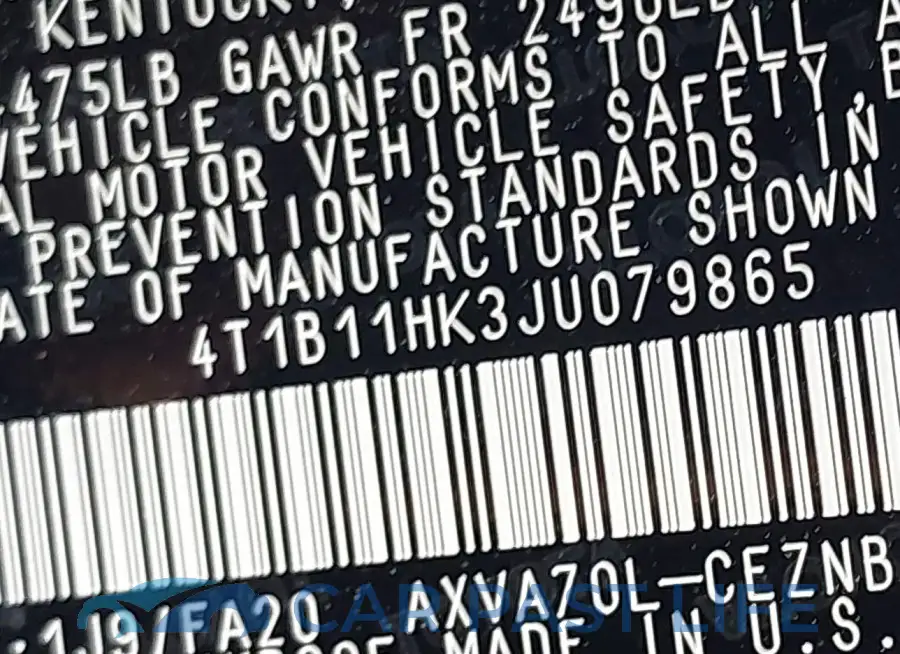 4T1B11HK3JU079865# 9