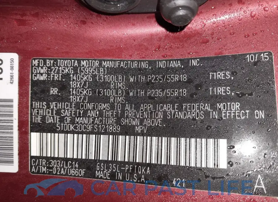 5TDDK3DC9FS121889# 9