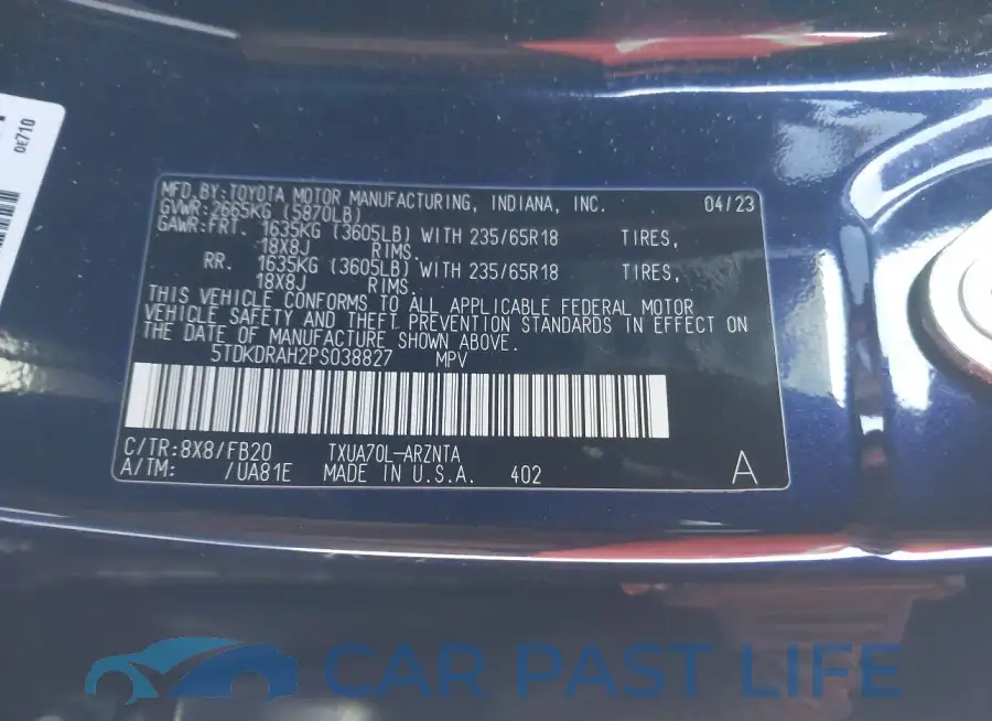5TDKDRAH2PS038827# 9