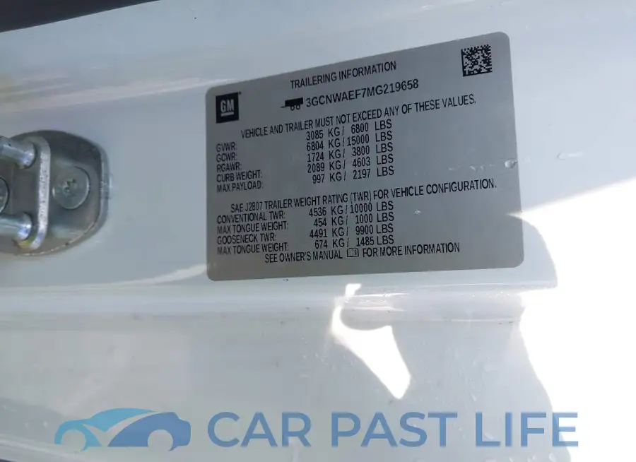 3GCNWAEF7MG219658# 9