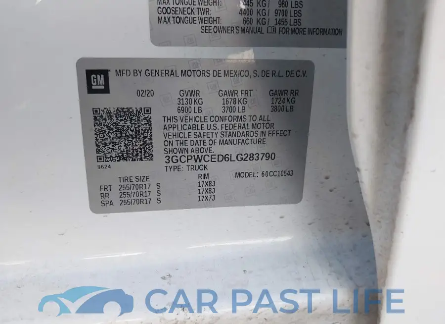 3GCPWCED6LG283790# 9