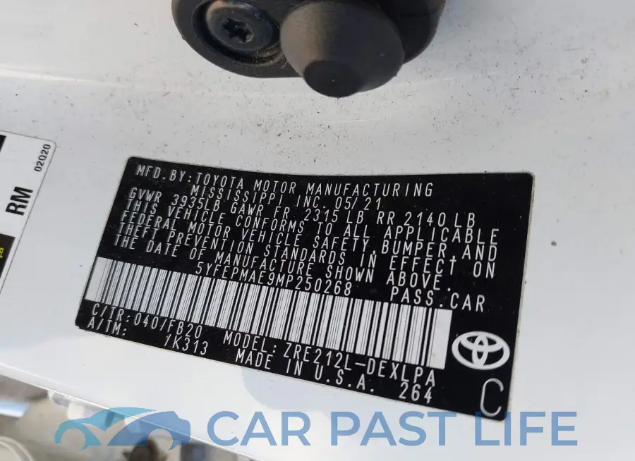 5YFEPMAE9MP250268# 9