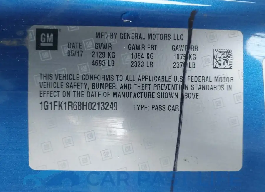 1G1FK1R68H0213249# 9