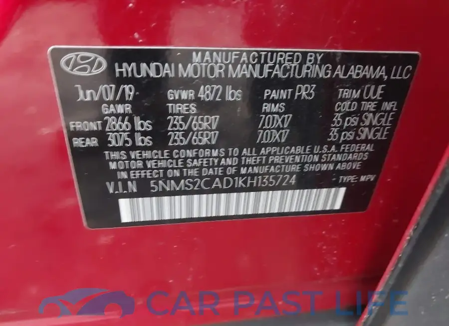 5NMS2CAD1KH135724# 9