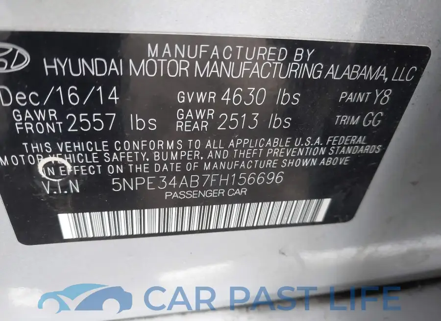 5NPE34AB7FH156696# 9
